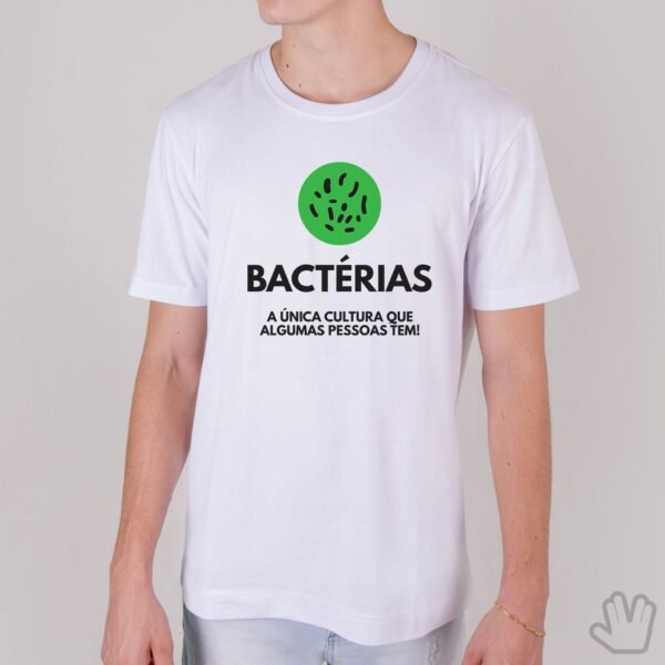Camiseta Bactérias - Loja Nerd