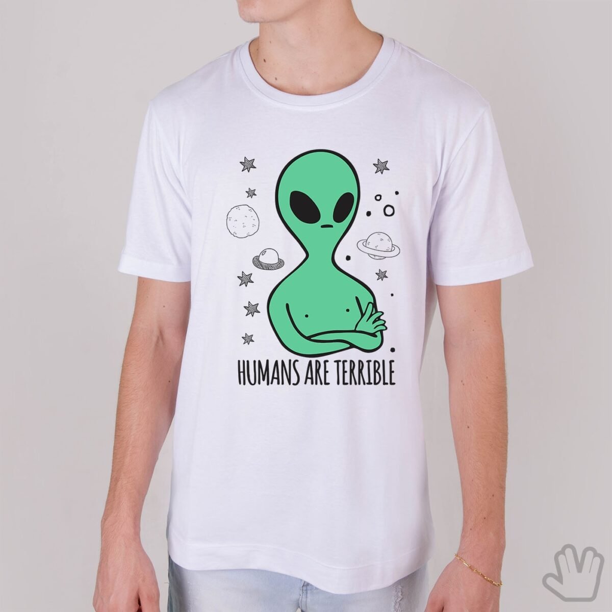 Camiseta Alien Humans Are Terrible - Loja Nerd