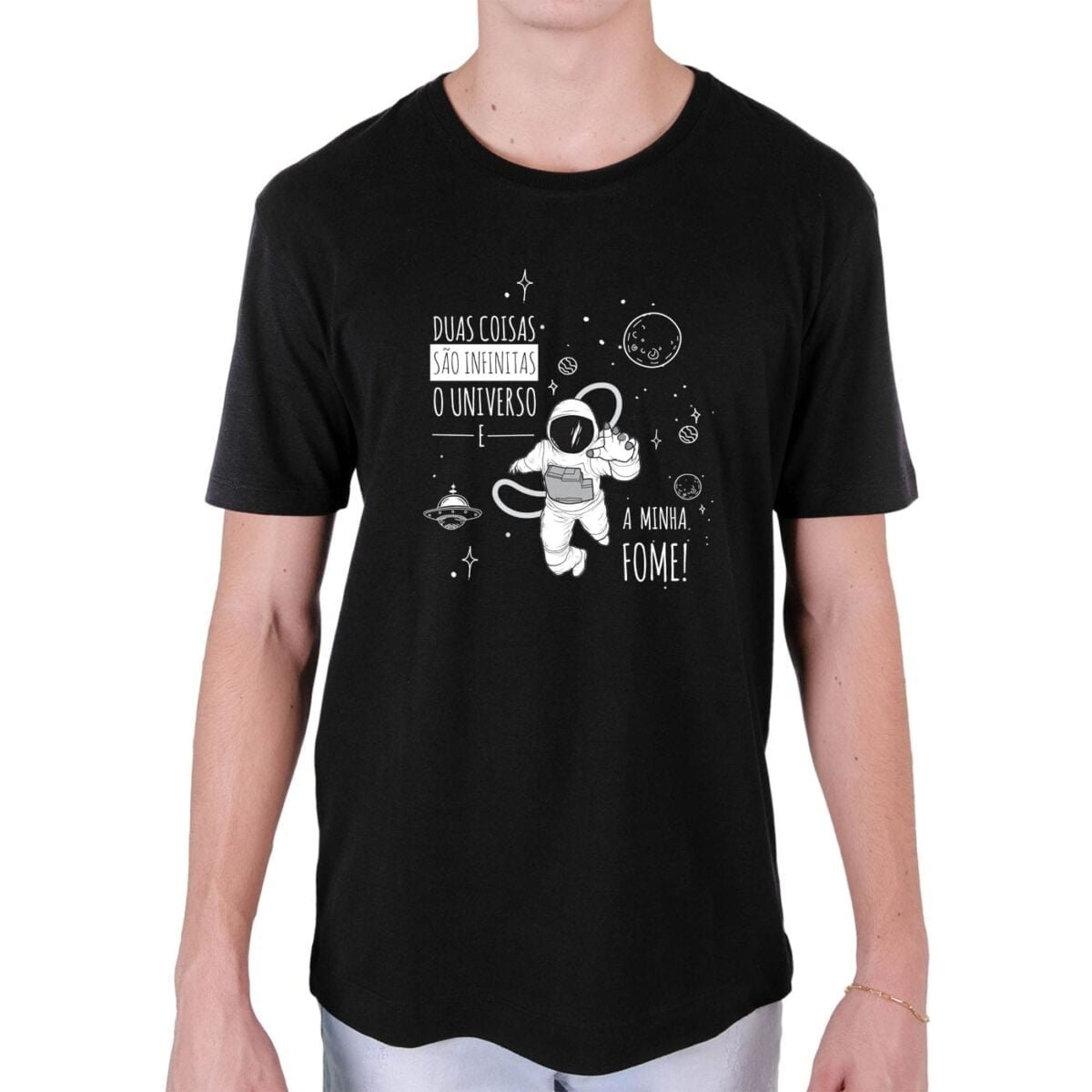Camiseta Astronauta Fome Infinita - Loja Nerd