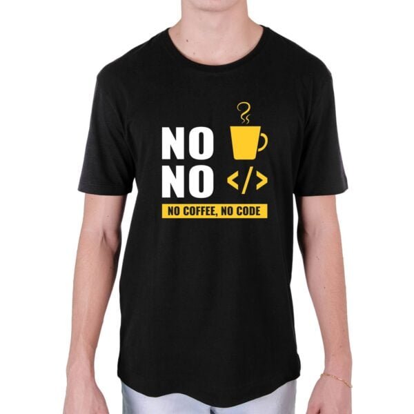 Camiseta NO Coffee NO Code Preta - Loja Nerd