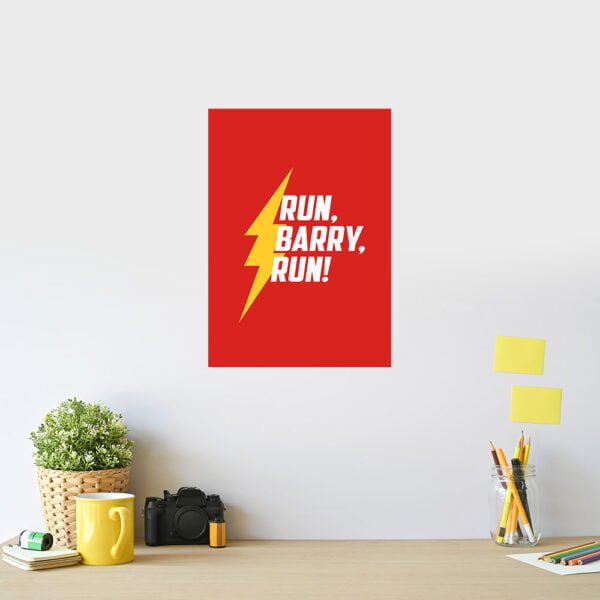 Placa Decorativa Flash Run, Barry, Run!